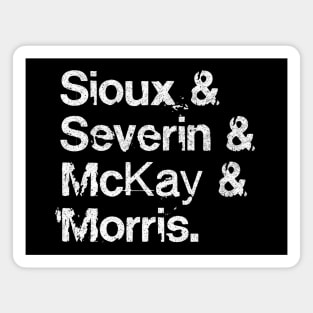 Siouxsie & The Banshees  / Distressed Style Typography List Design Magnet